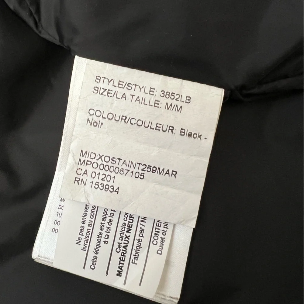 🎄🥗Like new condition Canada Goose MCKENNA Coat Black Size M - Picture 14 of 15